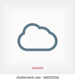 cloud vector icon, flat design best vector icon