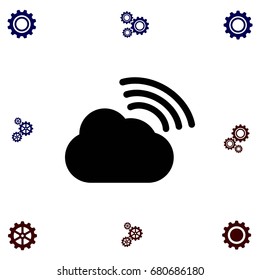 cloud vector icon, flat design best vector icon