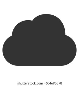 Cloud vector icon. Flat gray symbol. Pictogram is isolated on a white background. Designed for web and software interfaces.