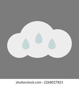 Cloud vector icon. Heavenly body cloud vector. Weather vector. Rain icon.