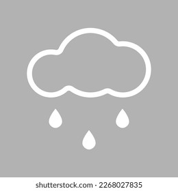 Cloud vector icon. Heavenly body cloud vector. Weather vector. Rain icon.