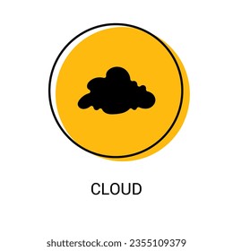 Vector de nube. Ilustración de icono de nube en fondo blanco. Vector de material.
