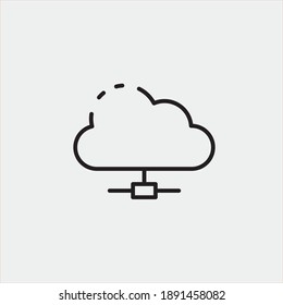 Cloud vector icon illustration sign