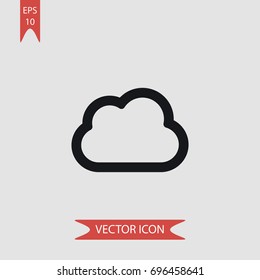 Cloud vector icon, illustration symbol