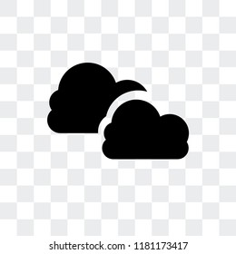 Cloud vector icon isolated on transparent background, Cloud logo concept