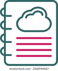 Cloud Vector Icon Line Two Color