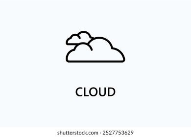 Cloud Vector Icon Or Logo Illustration