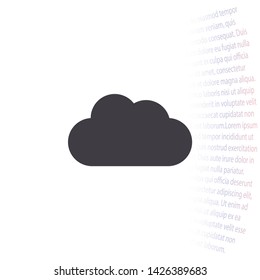 cloud Vector icon . Lorem Ipsum Illustration design