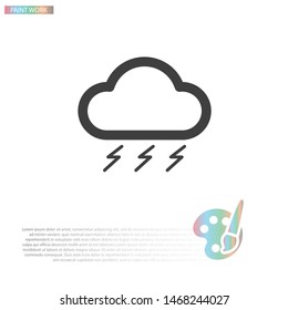 cloud Vector icon . Lorem Ipsum Illustration design