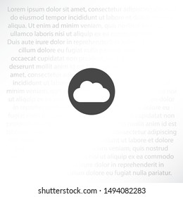 cloud Vector icon . Lorem Ipsum Illustration design