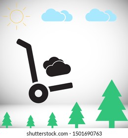 Cloud Vector icon . Lorem Ipsum Illustration design