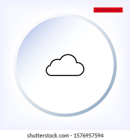 Cloud vector icon , lorem ipsum Flat design