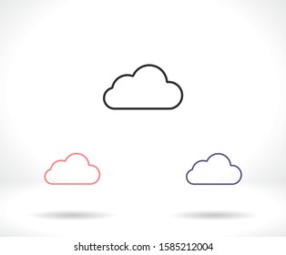 Cloud vector icon , lorem ipsum Flat design