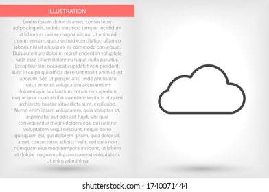 Cloud vector icon , lorem ipsum Flat design