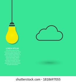 Cloud vector icon , lorem ipsum Flat design