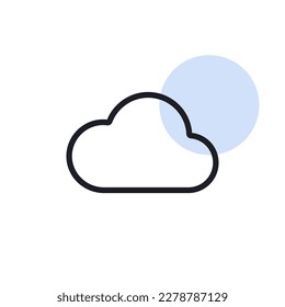Cloud vector icon. Meteorology sign. Graph symbol for travel, tourism and weather web site and apps design, logo, app, UI