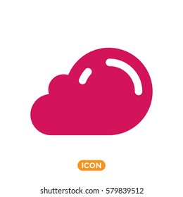 Cloud Vector Icon. Online Storage Symbol in flat style. Web Cloud Icon. Server Symbol