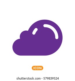 Cloud Vector Icon. Online Storage Symbol in flat style. Web Cloud Icon. Server Symbol