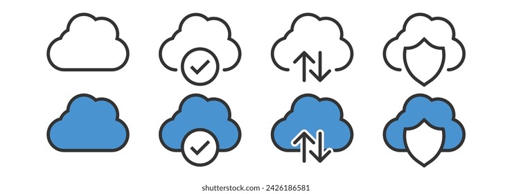 Cloud vector icon, outline and solid vector illustration, Cloud symbol for your Web site design, app, logo, UI. Vector illustration Concept.