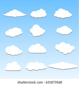 cloud vector icon set