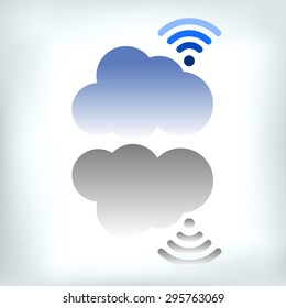 cloud vector icon set symbol illustration sky