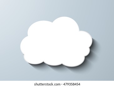 Cloud vector icon set white color on grey background. Sky flat illustration collection for web, art and app design. Different nature cloudscape weather symbols.