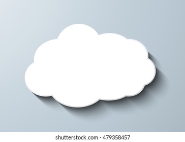 Cloud vector icon set white color on grey background. Sky flat illustration collection for web, art and app design. Different nature cloudscape weather symbols.