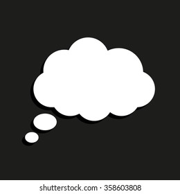 cloud -  vector icon with shadow