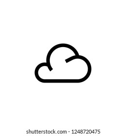 cloud vector icon. cloud sign on white background. cloud icon for web and app