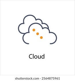 Cloud Vector icon stock illustration