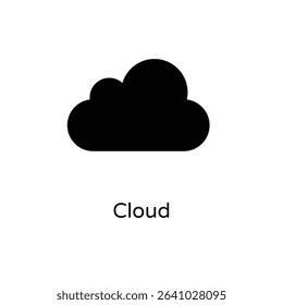 Cloud vector icon stock illustration