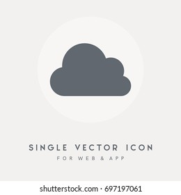 Cloud vector icon. Use for web site or app. Single graphic object. Vector pictograph symbol.