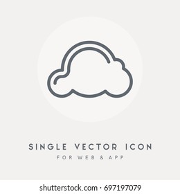 Cloud vector icon. Use for web site or app. Single graphic object. Vector pictograph symbol.
