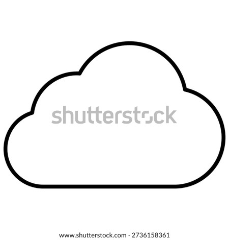 Cloud vector icon. Weather Illustration sign. Overcast symbol or logo.