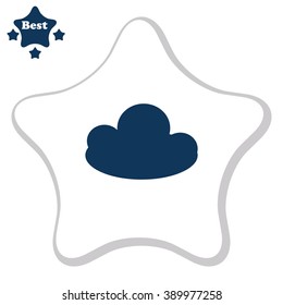 Cloud vector icon. Weather symbol. 