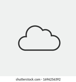 cloud vector icon for weather and technlogy icon