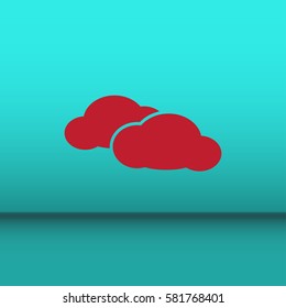 Cloud vector icon. Web design style