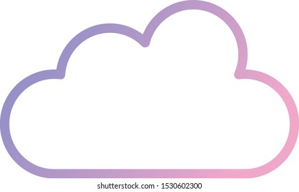 Cloud Vector Icon With White Background
