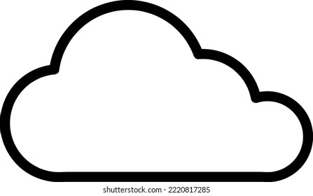 Cloud vector icon with white background on white background..eps
