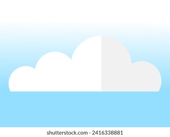 Cloud vector illustration. The air is filled with natural beauty clouds, creating calming effect Fluffy cumulus clouds dot sky, reflecting ever-changing climate Cloud metaphors abound