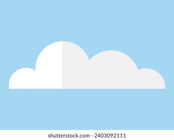 Cloud vector illustration. Atmospheric variations manifest in form natural and dynamic cloud formations Cumulus clouds soar high above, casting shadows paint environment