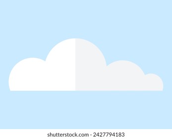 Cloud vector illustration. Atmospheric variations manifest in form natural and dynamic cloud formations Cumulus clouds soar high above, casting shadows paint environment