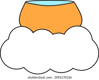 vector de nube para ilustración, estampado de libros y camisetas para niños