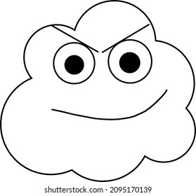 cloud vector for illustration, children's book and shirt screeprinting
