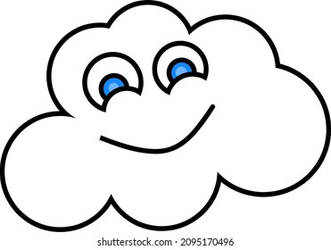 cloud vector for illustration, children's book and shirt screeprinting