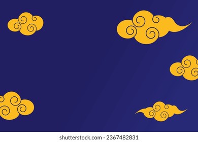 cloud vector illustration with Chinese cloud style