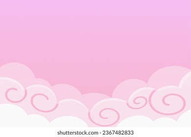 ilustración de vector de nube con estilo de nube chino
