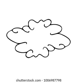 Cloud vector illustration. Doodle style. Design, print, logo, decor, textile, paper.