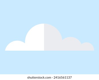 Cloud vector illustration. Fluffy clouds, like dreamy pillows, rest high above, creating tranquil atmosphere Meteorology analyzes dynamics clouds, unraveling secrets atmosphere