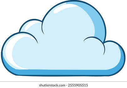 Cloud Vector Illustration – Fluffy Sky Element